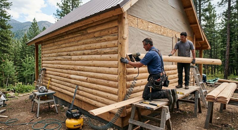 Log Home Siding Installation in Ashland City, TN