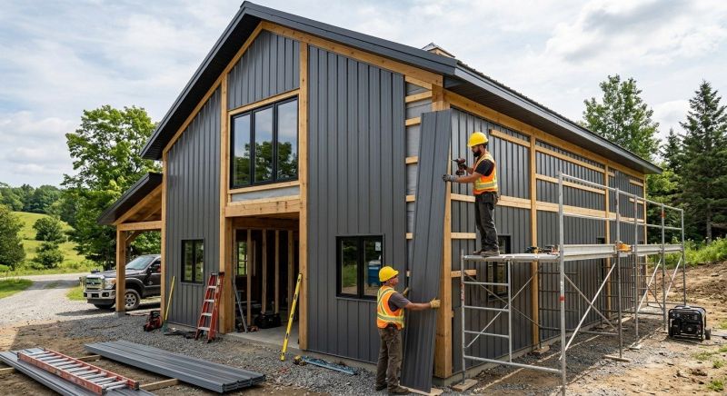 Pole Barn Siding Installation in Ashland City, TN