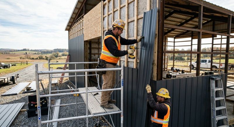 Pole Barn Siding Installation in Ashland City, TN